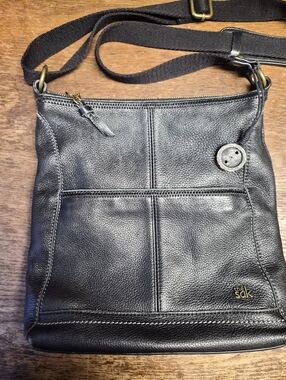 The Sak Black Leather Crossbody Bag